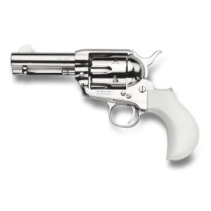 Taylor & Co TC9 1873 Single Action Handgun 9mm Luger 6rd Capacity 3.5″ Barrel Nickle Flattop Birdshead Ivory Grip