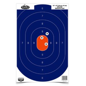 Birchwood Casey Dirty Bird Silhouette Paper Target 12″x18″ Blue/Orange 50/ct
