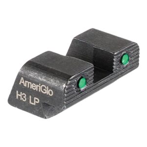 Ameriglo Tritium 2-Dot Handgun Night Sights .240″ Square Notch with Serration Hellcat OSP Green with Black