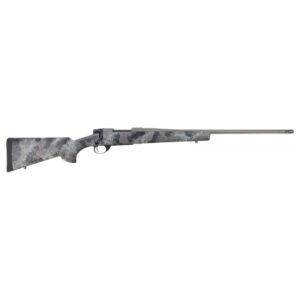 Howa M1500 Fence Line Mini Action Rifle .22 ARC 5rd Capacity 22″ Threaded Barrel Light Grey Camo Stock