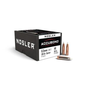 Nosler AccuBond Rifle Bullets 6.5mm .264″ 130 gr SBT-ACB 50/ct