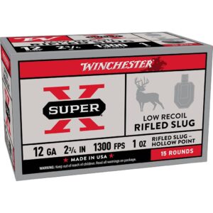 Winchester Super-X Shotshells 12ga 2-3/4″ 1oz 1300 fps Slug 25/ct