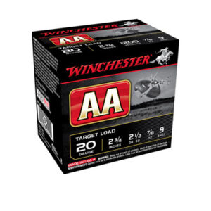 Winchester 20 GA AA 2 3/4″ 7/8 oz #9 shot AA209 250 rounds