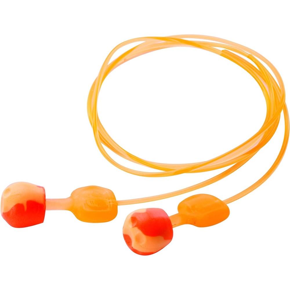 Howard Leight TrustFit Pod Corded Push-In Reusable Foam Ear Plugs 28dB Case 100 Pairs