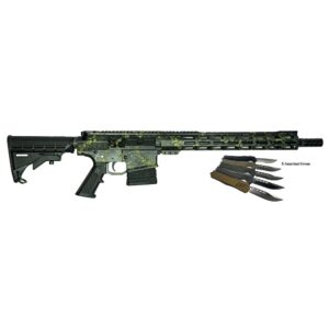 Great Lakes AR-15 Rifle .308 Win 20rd Magazine 16″ Barrel Lichen Black with 5 OTF 3-1/2″ Blade Knives