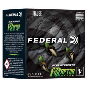 Federal Ron Roberts Raptor Steel Shotshells 20ga 3″ 1oz 1400 fps #2 25/ct