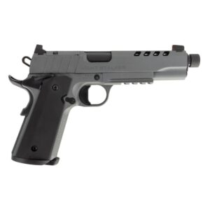 1911 Night Stalker SF 10 Handgun 10mm 8rd Magazine 5″ Threaded Barrel Cerakote Grey with Black Grips