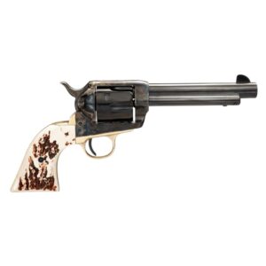 Taylor & Company 1873 Stag Grip Handgun .357 Mag/.38 Spl 6rd Capacity 5.5″ Blued Barrel Stag Grip Case Hardened
