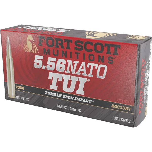 1102323_1.jpg Fort Scott Munitions Rifle Ammo 5.56 70 gr. FSM TUI Copper NATO 20 rd.
