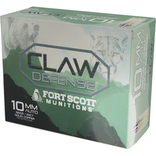 1102872_1.jpg Fort Scott Munitions Claw Defense Handgun Ammo 10mm 190 gr. 20 rd.