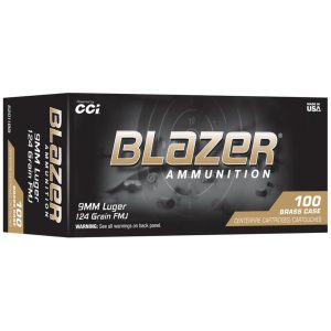 1103508_1.jpg CCI Blazer Brass Pistol Ammo 9mm Luger 124gr. FMJ 100 rd.