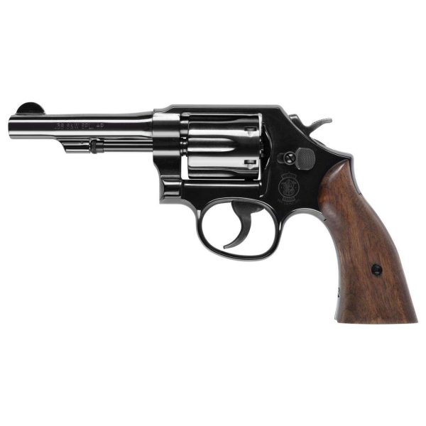 1123869-14336623.jpg SMITH & WESSON MODEL 10 38SPL REVOLVER 4" BLACK/WOOD NO LOCK 6RD CA COMPLIANT