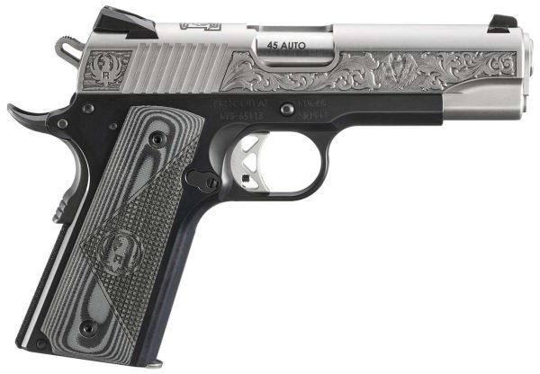 1127420-14339454.jpg RUGER SR1911 COMMANDER SOUTHPORT CT EDITION 45ACP PISTOL 4.25" STS ENGRAVED 1-7RD MAG