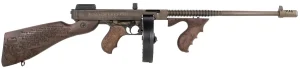 1139536-14345669.webp THOMPS BONNIE & CLYDE 1927A-1 DELUXE 45ACP RFL ENGRAVED WALNUT 20RD STICK/50RD DRUM