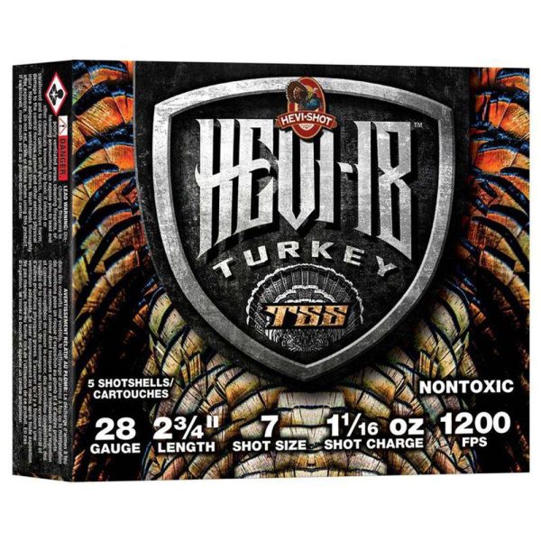 1140385-14344560.jpg HEVI-SHOT HEVI-18 TSS TURKEY 28GA 2-3/4IN 1-1/16OZ #7 5RD/BX 10BX/CS