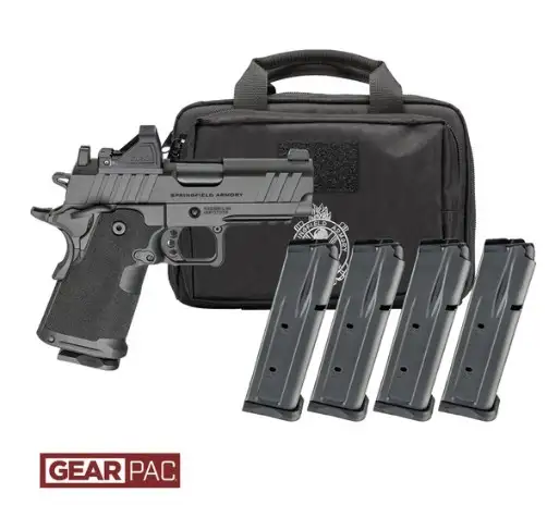 1153750-14352849.webp SPRINGFIELD ARMORY 1911 DS PRODIGY AOS 3.5" COMPACT U NOTCH W/ TRITIUM, VIRIDIAN RFX11,BAG,4MAGS