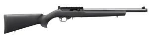 1173924-14370470.webp RUGER 10/22 HOGUE OVERMOLD STOCK 22LR RIFLE 16.12" T.B. BLACK, GHOST RING/BLADE SIGHT 1-10RD