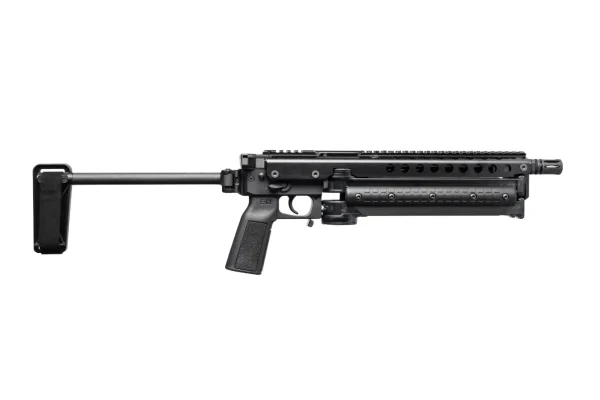 1174490-14370235.webp KELTEC KP50 PISTOL 5.7X28 BLACK W/ BRACE JUNGLE CLIP 2-50RD MAGAZINE