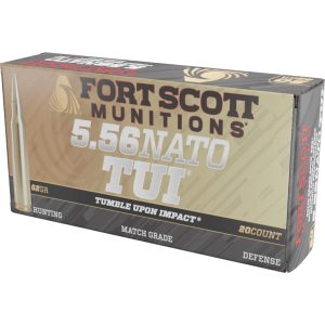 1209087_1.jpg Fort Scott Munitions Rifle Ammo 5.56 NATO 62 gr. TUI Brass 20 rd.