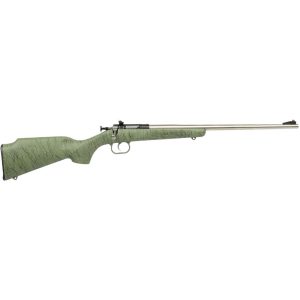 1213863_1.jpg Keystone Crickett Rifle 22 LR Stainless/Green Syn w/BLK Web Stock