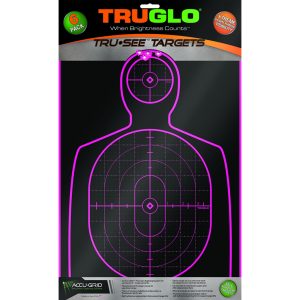 Print TruGlo TruSee Splatter Silhouette Target Pink 12x18 6 pk.