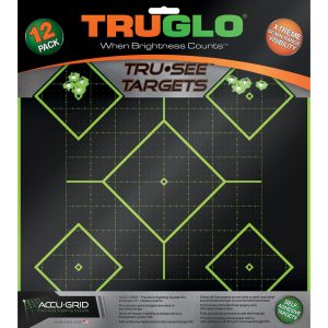 5t_12x12_Concept_1 TruGlo TruSee Splatter 5-Diamond Target Green 12x12 12 pk.