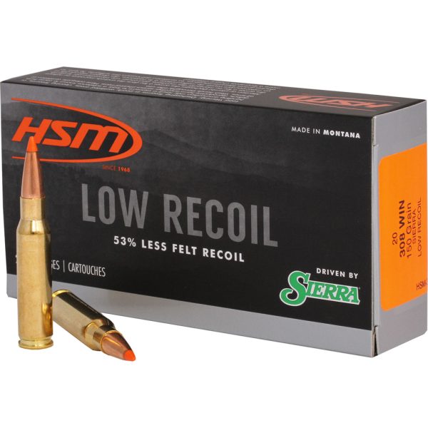 1405012_1.jpg HSM Low Recoil Rifle Ammunition 308 Win. Sierra 150 gr. 20 rd.