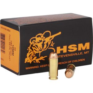 HSM Training Handgun Ammunition 10mm Auto FMJ 180 gr. 50 rd.
