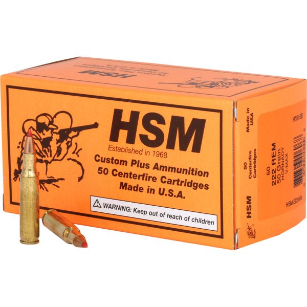 1405088_1.jpg HSM Varmint Rifle Ammunition 222 Rem. V-Max 50 gr. 50 rd.