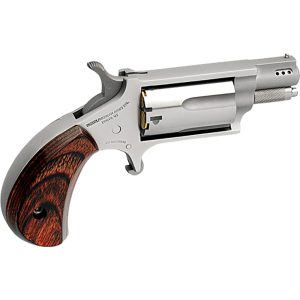 NAA 22MSCP Mini-Revolver Combo 22 LR/.22 WMR Stainless/Ported Wood 1.13 in 5 rd.