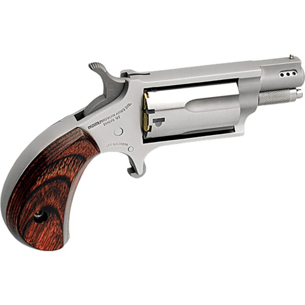 1407852_1.jpg NAA 22MSCP Mini-Revolver Combo 22 LR/.22 WMR Stainless/Ported Wood 1.13 in 5 rd.