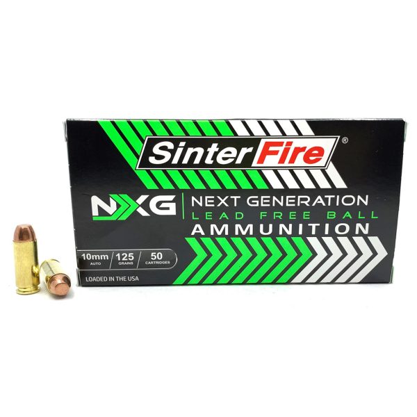 1707141_1.jpg Sinterfire NXG Lead Free Ball Pistol Ammo 10mm 125 gr. Lead-Free Ball 50 rd.