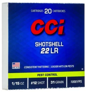 20331-14250276.webp CCI 22 LR SHOTSHELL 12 SHOT * 20 RD/BX 100 BX/CS