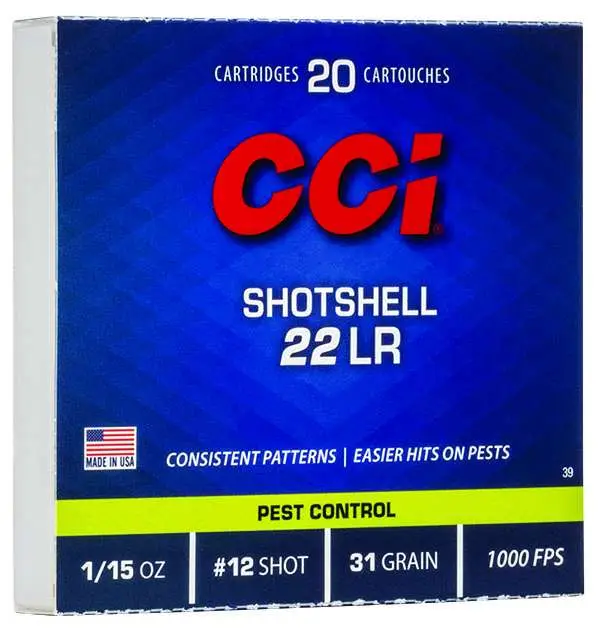 20331-14250276.webp CCI 22 LR SHOTSHELL 12 SHOT * 20 RD/BX 100 BX/CS