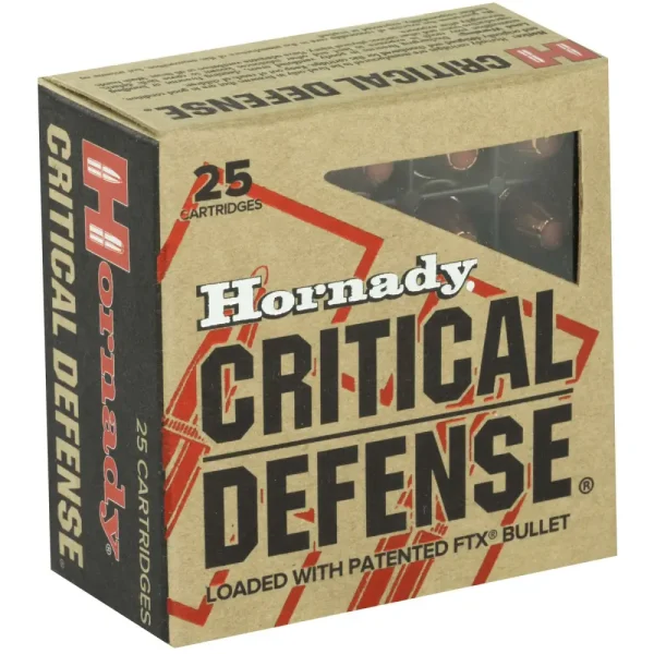 22944-14142762.webp HORNADY CRITICAL DEFENSE 9X18MAK 90GR FTX 25RD BX 250RD CASE