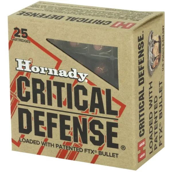 22944-14142763.webp HORNADY CRITICAL DEFENSE 9X18MAK 90GR FTX 25RD BX 250RD CASE