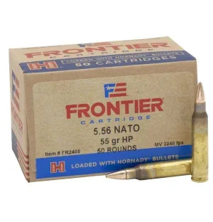 351434-14106319.webp FRONTIER® 5.56 NATO 55 GR HOLLOW POINT MATCH™ (50 - ORIENTED) 50RD/BX 10BX/CS