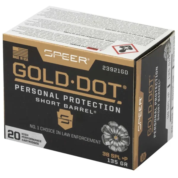 36732-14131917.webp SPEER 38 SPL+P 135 GR GDHP SHORT BARREL 20 RD/BX 10 BX/CS