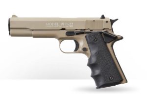 401.120__74493.1655475591.1280.1280.jpg Chiappa Firearms 401.120 1911-22 Pistol 22LR 5" 10+1 Tan/Hogue Rubber Grips