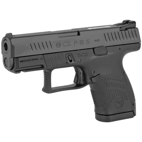 416678-14134878.webp CZ P-10 S 9MM PISTOL BLACK FIXED SIGHTS, REVERSE MAG CATCH 2-12RD MAGS