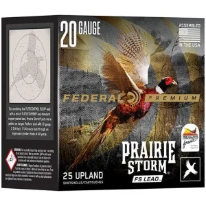 FEDERAL 20GA 3" 3DE 1-1/4OZ 6 SHOT FS LEAD 25 RD/BX 10 BX/CS