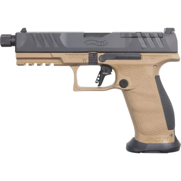 771027-14216040.webp WALTHER PDP PRO SD FULL SIZE 9MM PSTL BLK/FDE 5.1" T.B. 3-18RD MAGAZINES