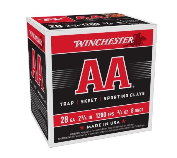 AA288CASE__08561.1715278709.1280.1280.jpg Winchester 28 Gauge Ammunition AA Target AA288 2-3/4" 3/4oz #8 Shot 250 rounds