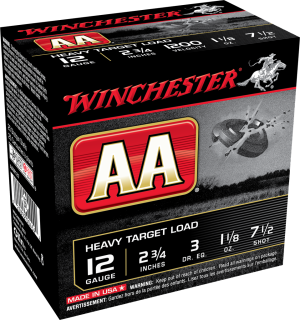 AAM127__23117__04991.1550180748.1280.1280.png Winchester 12 Gauge Ammunition AAM127 Heavy Target Load 2-3/4" #7.5 Shot 1-1/8oz 1200fps CASE 250 rounds