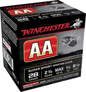 Winchester 28 Gauge Ammunition AA Super Sport AASC2885 2-3/4" 8.5 Shot 3/4oz 1300fps 250 Rounds
