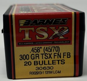 B30630__08730.1737478793.1280.1280.jpg Barnes 45-70 (.458 Dia) Reloading Bullets Copper TSX B30630 300 Grain Flat Base Flat Nose Hollow Point 20 Pieces