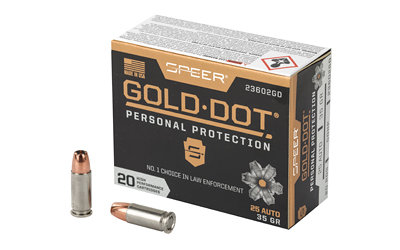 CCI23602GD_1.jpg SPR GOLD DOT 25ACP 35GR HP 20/200