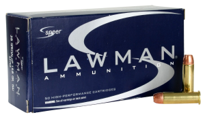 CCI 38 Special +P Ammunition Speer Lawman 53750 158 Grain Total Metal Jacket 50 Rounds