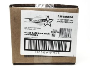 IND5258BK500__04990.1556206482__29144.1556206576.1280.1280.jpg CCI 40 S&W Ammunition Independence 5258BK500 180 Grain Full Metal Jacket Loose Bulk Pack of 500 Rounds
