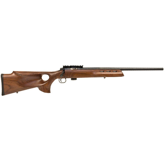 KSA20035__20125.1666624464.1280.1280.jpg Crickett KSA20035 Model 722 Varmint Bolt Action .22LR 20" 7+1 Walnut/Blued w/ Thumbhole